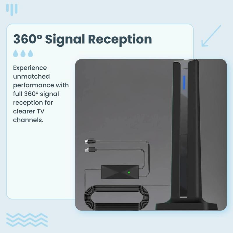 Indoor TV Antenna, 360° Signal Reception Digital Antenna, TV Antenna for Smart TV & Old TV, Audio & Video Accessories, Boyfriend Gift, TV Cable, for Wireless HDMI Transmitter Receiver, for HDMI Connector