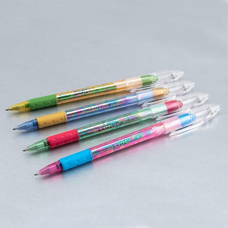 Arts Krazy Pop Iridescent Gel Pen, (1.0Mm) Bold Line, Assorted Ink, Pack of 4 (K91PABP4M3)