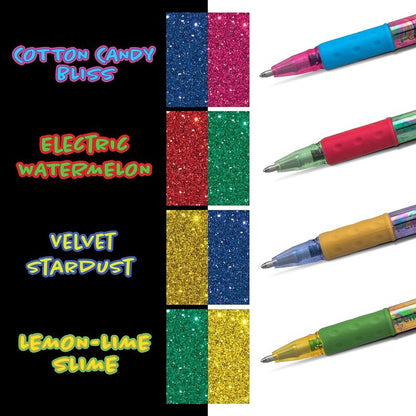 Arts Krazy Pop Iridescent Gel Pen, (1.0Mm) Bold Line, Assorted Ink, Pack of 4 (K91PABP4M3)